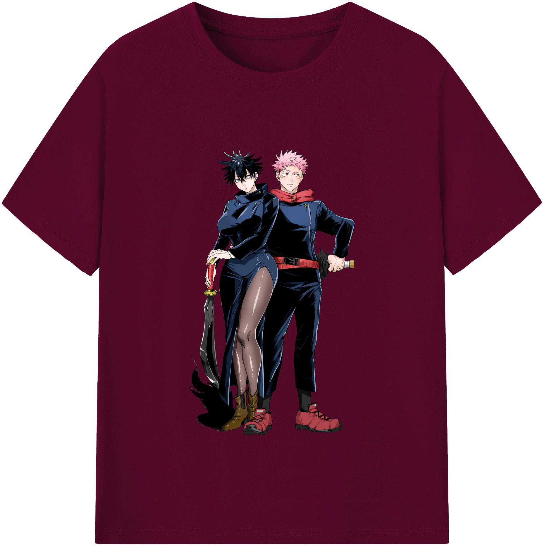 （画像用） 呪術廻戦 Jujutsu Kaisen レディースカジュアルプリントTシャツ（綿100％）